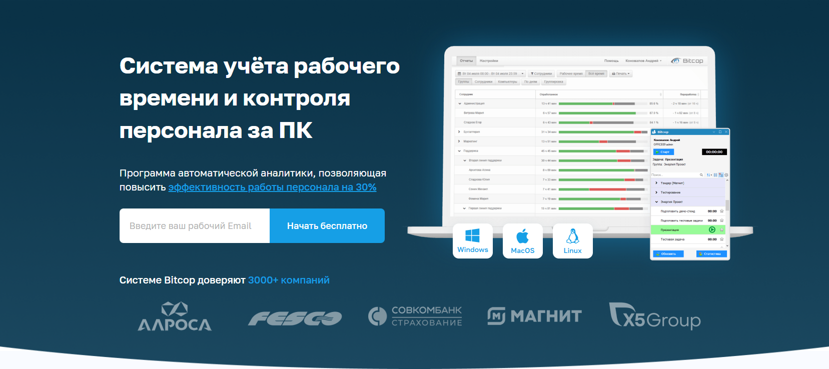 Система учёта времени BITCOP
