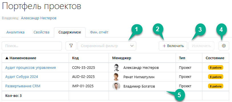 Содержимое