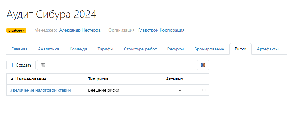 Риски проекта
